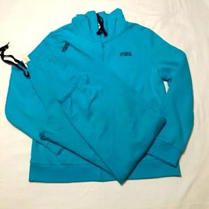 2pcs Pink V.S women hooded set